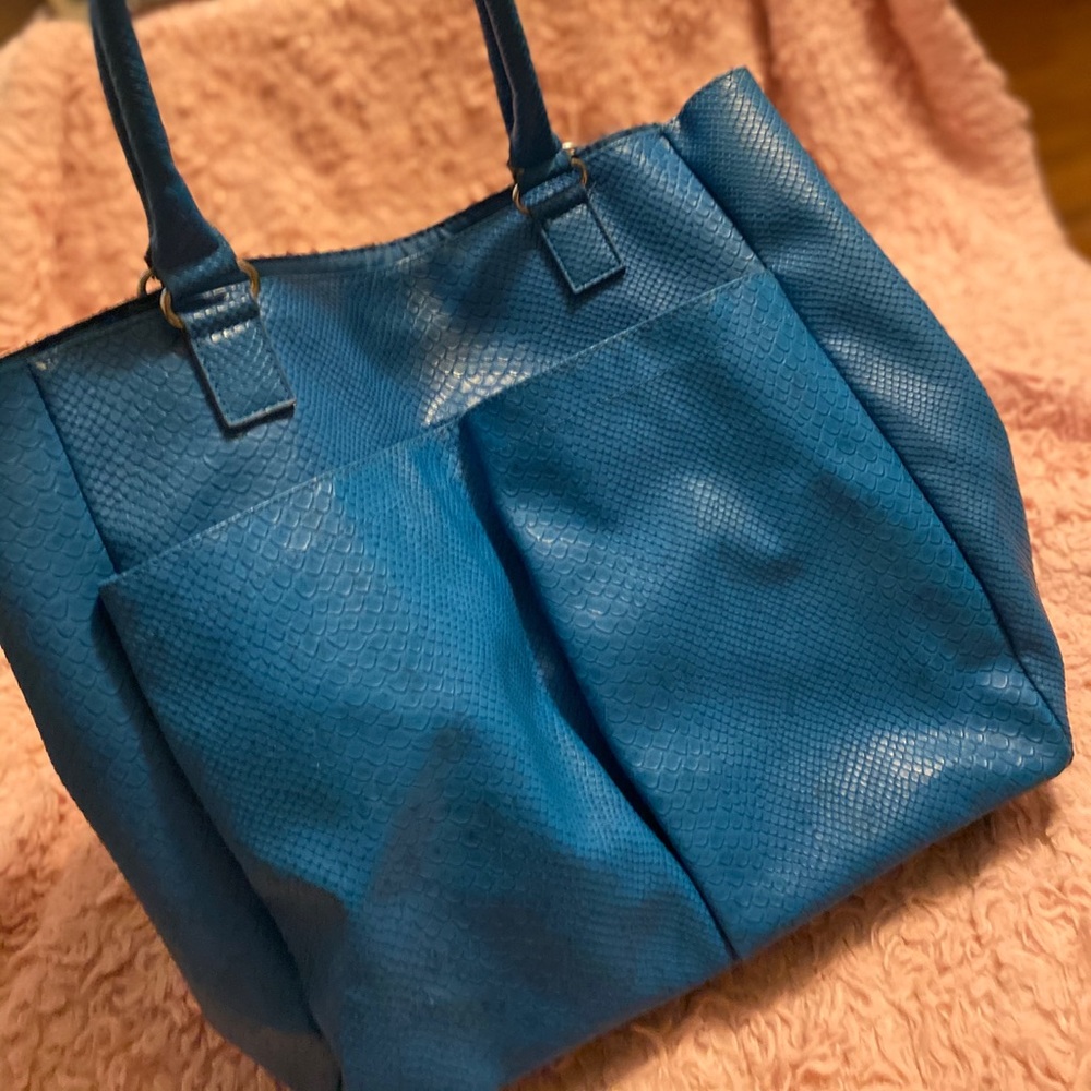 BLUE NEIMAN MARCUS TOTE